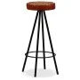 Taburetes de barra de cocina 4 unidades cuero auténtico de vidaXL, Taburetes de cocina - Ref: Foro24-245448, Precio: 277,50 €...
