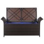 Aufbewahrungsbank mit Kissen 138 cm synthetisches Rattan braun von vidaXL, Gartenbänke - Ref: Foro24-44182, Preis: 162,49 €, ...