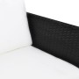Set aus Gartenmöbeln und Kissen 3-teilig synthetisches Rattan schwarz von vidaXL, Gartensets - Ref: Foro24-41382, Preis: 327,...
