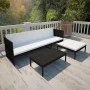 3-piece garden furniture set with black synthetic rattan cushions by vidaXL, Garden sets - Ref: Foro24-41382, Price: 306,76 €...