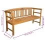 Garden bench with cushion solid acacia wood 157 cm by vidaXL, garden benches - Ref: Foro24-3064290, Price: 190,66 €, Discount: %