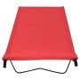 Cama de camping tela Oxford y acero rojo 180x60x19 cm