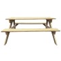 Mesa de picnic de madera de pino 150x135x71,5 cm de vidaXL, Mesas de jardín - Ref: Foro24-41725, Precio: 186,04 €, Descuento: %
