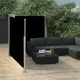 Black retractable side awning 100x600 cm by vidaXL, Umbrellas - Ref: Foro24-48442, Price: 83,84 €, Discount: %