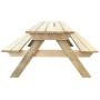 Mesa de picnic de madera de pino 150x135x71,5 cm de vidaXL, Mesas de jardín - Ref: Foro24-41725, Precio: 186,04 €, Descuento: %
