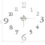 Reloj 3D de pared con diseño moderno plateado 100 cm XXL