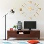 Reloj 3D de pared con diseño moderno dorado 100 cm XXL