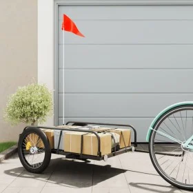 Fahrradanhänger aus schwarzem Eisen, 135 x 70 x 37 cm von vidaXL, Fahrradanhänger - Ref: Foro24-94203, Preis: 82,87 €, Rabatt: %