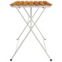 Mesa de cafetería plegable madera acacia y acero 100x54x71 cm de vidaXL, Mesas de jardín - Ref: Foro24-319976, Precio: 88,15 ...