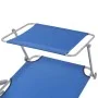 Sonnenliege mit Stahlmarkise, blauer Stahl von vidaXL, Liegen - Ref: Foro24-42931, Preis: 111,82 €, Rabatt: %