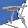 Sonnenliege mit Stahlmarkise, blauer Stahl von vidaXL, Liegen - Ref: Foro24-42931, Preis: 111,82 €, Rabatt: %