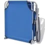 Sonnenliege mit Stahlmarkise, blauer Stahl von vidaXL, Liegen - Ref: Foro24-42931, Preis: 111,82 €, Rabatt: %