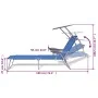 Sonnenliege mit Stahlmarkise, blauer Stahl von vidaXL, Liegen - Ref: Foro24-42931, Preis: 111,82 €, Rabatt: %