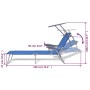 Tumbona con toldo de acero acero azul de vidaXL, Tumbonas - Ref: Foro24-42931, Precio: 92,13 €, Descuento: %