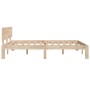 Estructura de cama de matrimonio madera maciza 135x190 cm de vidaXL, Camas y somieres - Ref: Foro24-810470, Precio: 121,34 €,...