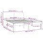 Solid wood double bed frame 135x190 cm by vidaXL, Beds and slatted bases - Ref: Foro24-810470, Price: 121,34 €, Discount: %