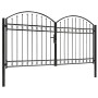 Cancela de valla doble puerta con arco 300x150 cm acero negro by vidaXL, garden gates - Ref: Foro24-143090, Price: 367,83 €, ...