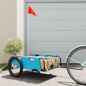 Fahrradanhänger aus Eisen und blauem Oxford-Stoff von vidaXL, Fahrradanhänger - Ref: Foro24-94177, Preis: 100,51 €, Rabatt: %
