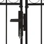 Cancela de valla doble puerta con arco 300x150 cm acero negro by vidaXL, garden gates - Ref: Foro24-143090, Price: 360,08 €, ...