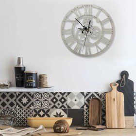 Reloj de pared acrílico plateado 30 cm