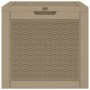 Caja de almacenaje de jardín PP marrón claro 55,5x43x53 cm de vidaXL, Cajas de almacenaje para exteriores - Ref: Foro24-36417...