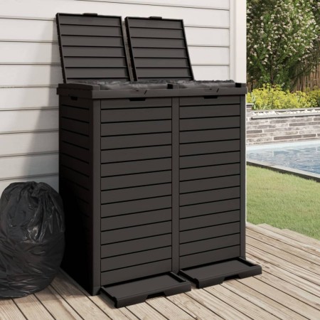 Outdoor-Mülleimer aus Polypropylen schwarz 78x41x86 cm von vidaXL, Mülltonnen und Mülltonnen - Ref: Foro24-364173, Preis: 219...
