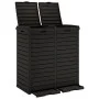 Outdoor black polypropylene trash can 78x41x86 cm by vidaXL, Garbage cans and trash cans - Ref: Foro24-364173, Price: 257,35 ...