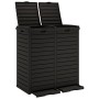Outdoor-Mülleimer aus Polypropylen schwarz 78x41x86 cm von vidaXL, Mülltonnen und Mülltonnen - Ref: Foro24-364173, Preis: 219...