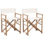 Sillas plegables de director 2 unidades bambú y lona de vidaXL, Sillas de jardín - Ref: Foro24-41895, Precio: 101,31 €, Descu...