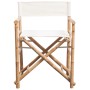Klappbare Regiestühle 2 Einheiten aus Bambus und Segeltuch von vidaXL, Gartenstühle - Ref: Foro24-41895, Preis: 101,31 €, Rab...