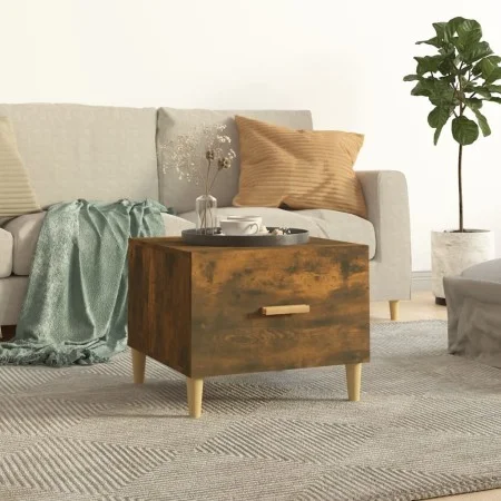 Mesa de centro madera contrachapada roble ahumado 50x50x40 cm de vidaXL, Mesas de centro - Ref: Foro24-817531, Precio: 36,08 ...