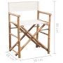 Sillas plegables de director 2 unidades bambú y lona de vidaXL, Sillas de jardín - Ref: Foro24-41895, Precio: 101,31 €, Descu...