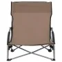 Folding beach chairs 2 units gray taupe fabric by vidaXL, Garden chairs - Ref: Foro24-312492, Price: 68,28 €, Discount: %