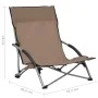 Folding beach chairs 2 units gray taupe fabric by vidaXL, Garden chairs - Ref: Foro24-312492, Price: 68,28 €, Discount: %