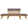 2-in-1 garden sofa bed with solid acacia wood cushion 190cm by vidaXL, garden benches - Ref: Foro24-45960, Price: 223,29 €, D...