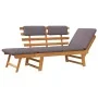 2-in-1-Gartenschlafsofa mit Kissen aus massivem Akazienholz, 190 cm von vidaXL, Gartenbänke - Ref: Foro24-45960, Preis: 223,3...