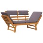 2-in-1-Gartenschlafsofa mit Kissen aus massivem Akazienholz, 190 cm von vidaXL, Gartenbänke - Ref: Foro24-45960, Preis: 218,5...