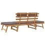 2-in-1-Gartenschlafsofa mit Kissen aus massivem Akazienholz, 190 cm von vidaXL, Gartenbänke - Ref: Foro24-45960, Preis: 223,3...