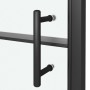 Puerta de ducha vidrio semiesmerilado negro 81x195 cm