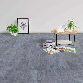 Lamas para suelo autoadhesivas PVC mármol gris 5,11 m²