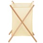 Wäschekorb aus Zedernholz und beigem Stoff 42x41x64 cm von vidaXL, Wäschekörbe - Ref: Foro24-246440, Preis: 36,26 €, Rabatt: %