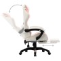 Gaming chair with footrest pink and white synthetic leather by vidaXL, Office chairs - Ref: Foro24-287994, Price: 150,85 €, D...