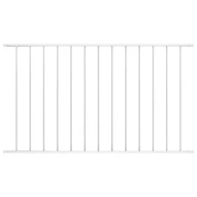 Zaunelement aus weiß pulverbeschichtetem Stahl, 1,7 x 1,25 m von vidaXL, Zaunpaneele - Ref: Foro24-145226, Preis: 54,26 €, Ra...
