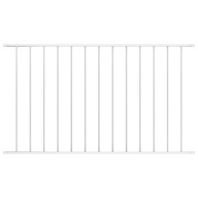 Zaunelement aus weiß pulverbeschichtetem Stahl, 1,7 x 1,25 m von vidaXL, Zaunpaneele - Ref: Foro24-145226, Preis: 55,35 €, Ra...