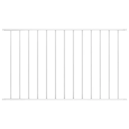 Zaunelement aus weiß pulverbeschichtetem Stahl, 1,7 x 1,25 m von vidaXL, Zaunpaneele - Ref: Foro24-145226, Preis: 50,46 €, Ra...