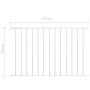 Zaunelement aus weiß pulverbeschichtetem Stahl, 1,7 x 1,25 m von vidaXL, Zaunpaneele - Ref: Foro24-145226, Preis: 50,46 €, Ra...