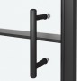 Puerta de ducha vidrio semiesmerilado negro 91x195 cm