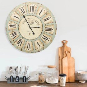 Reloj de pared de MDF multicolor 60 cm