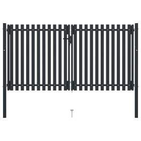 Stornierung der doppelten anthrazitgrauen Stahlgitterzaun 306x200 cm. von vidaXL, Gartentore - Ref: Foro24-146353, Preis: 630...