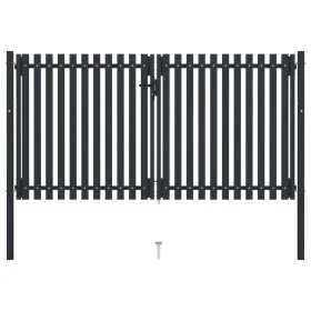 Stornierung der doppelten anthrazitgrauen Stahlgitterzaun 306x200 cm. von vidaXL, Gartentore - Ref: Foro24-146353, Preis: 614...